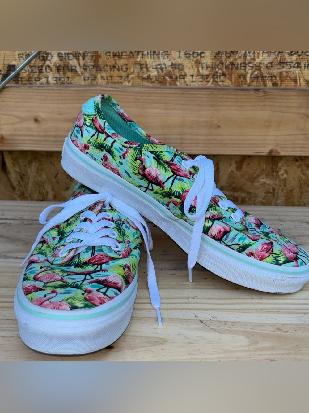 {Vans} Camden Pink Flamingo/Tropical Sneakers *EUC